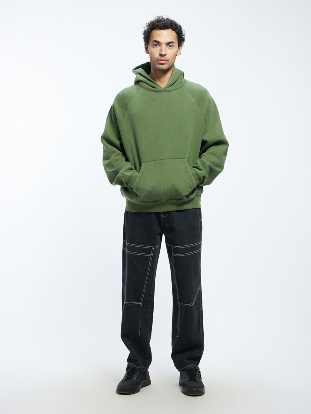 

Urban Monkey Unisex Hooded Fleece Pullover Sweatshirt, Green