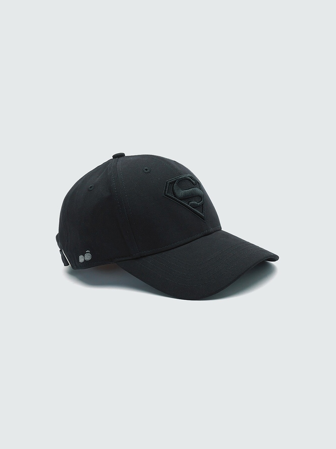 

Bewakoof Unisex Embroidered Cotton Visor Cap, Black