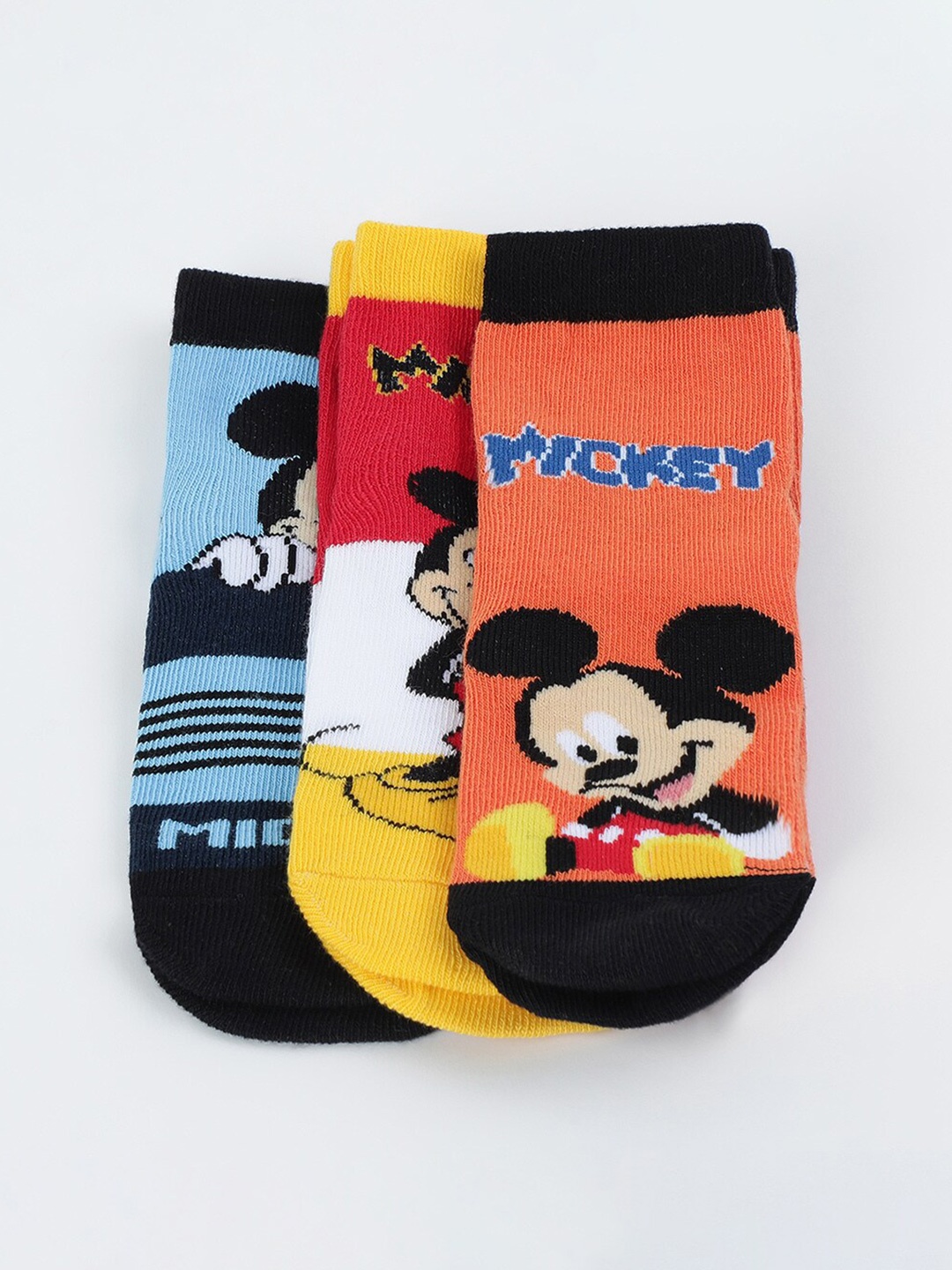 

max Boys Pack Of 3 Patterned Shoe Liners, Red
