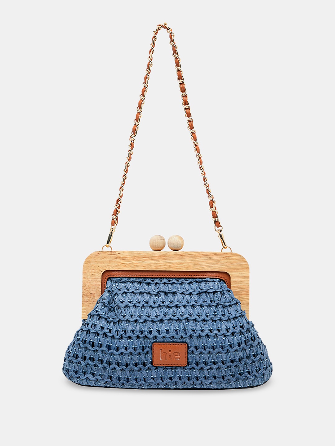 

HIE Textured Structured Sling Bag, Navy blue