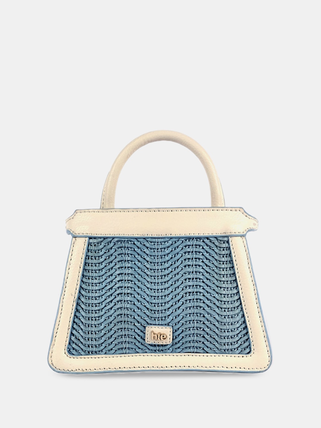 

HIE Textured Structured Satchel, White