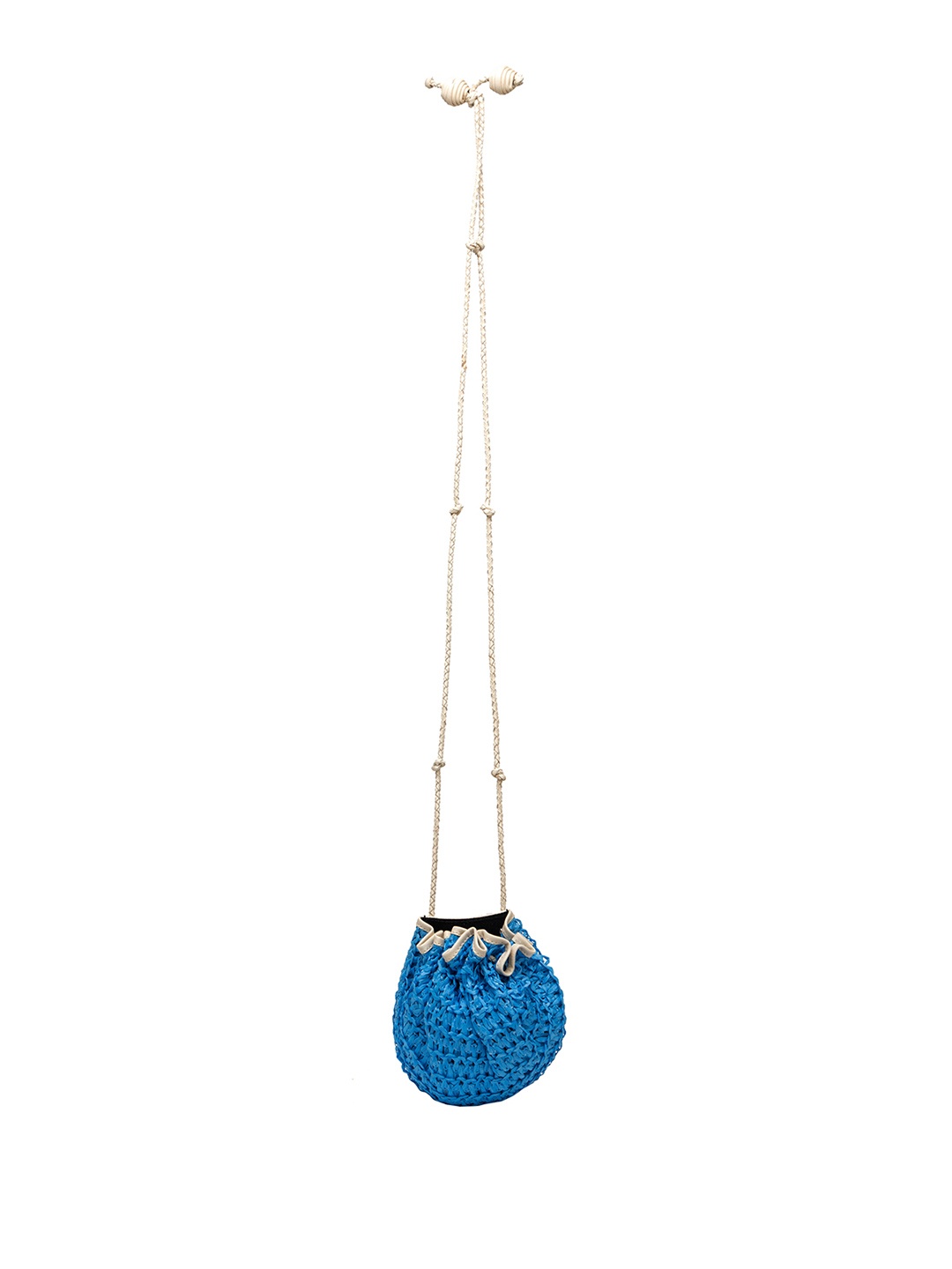 

HIE Textured Bucket Sling Bag, Blue