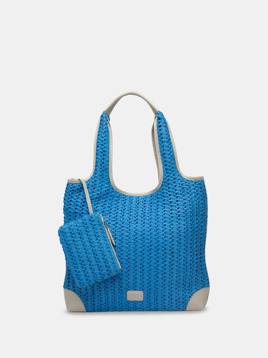 HIE Textured Shopper Handheld Bag, Blue