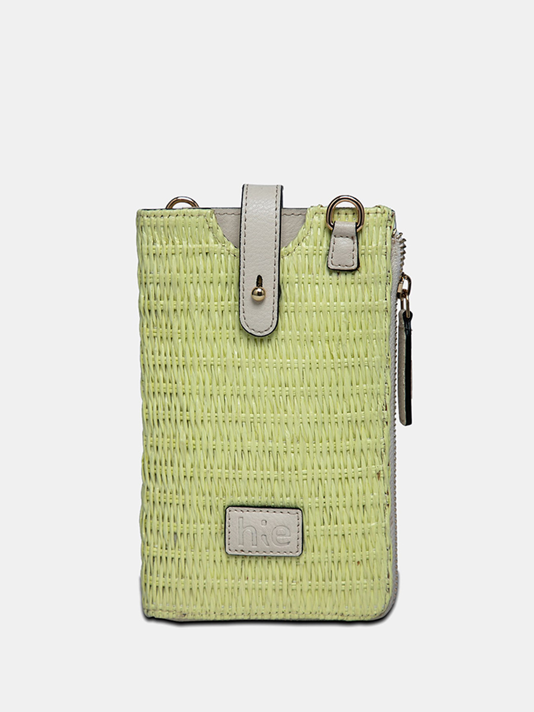 

HIE Textured Mobile Pouch, Lime green