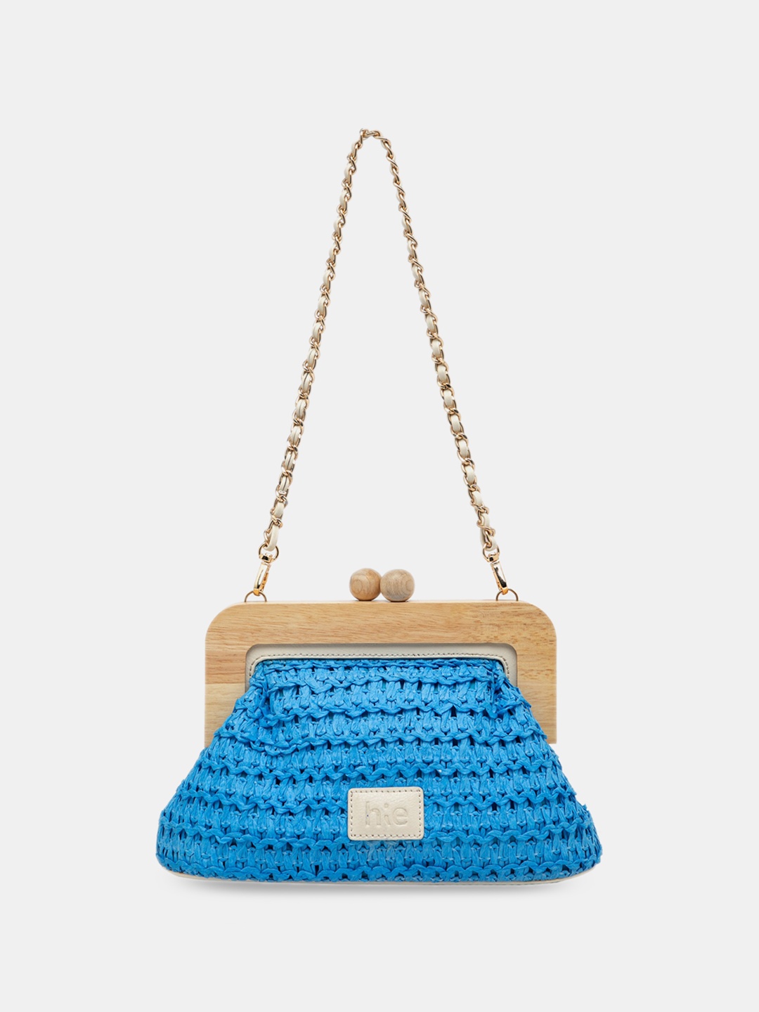 

HIE Self Design Structured Shoulder Bag, Blue