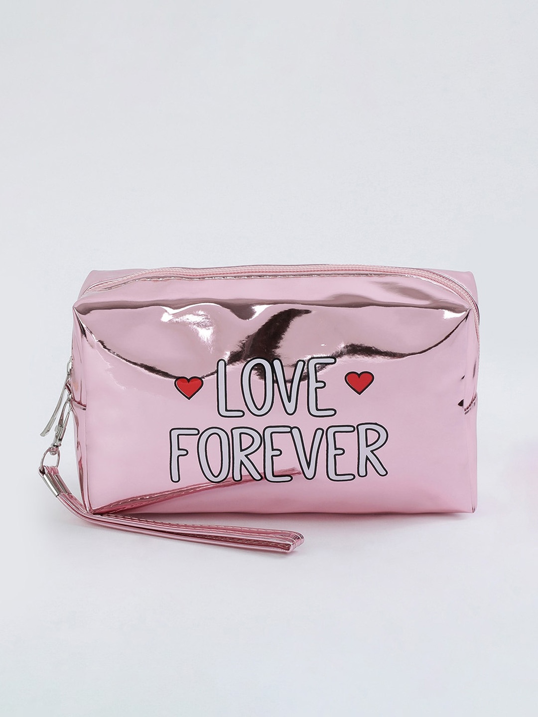 

max Typography Printed Pouch Travel Accessory, Pink