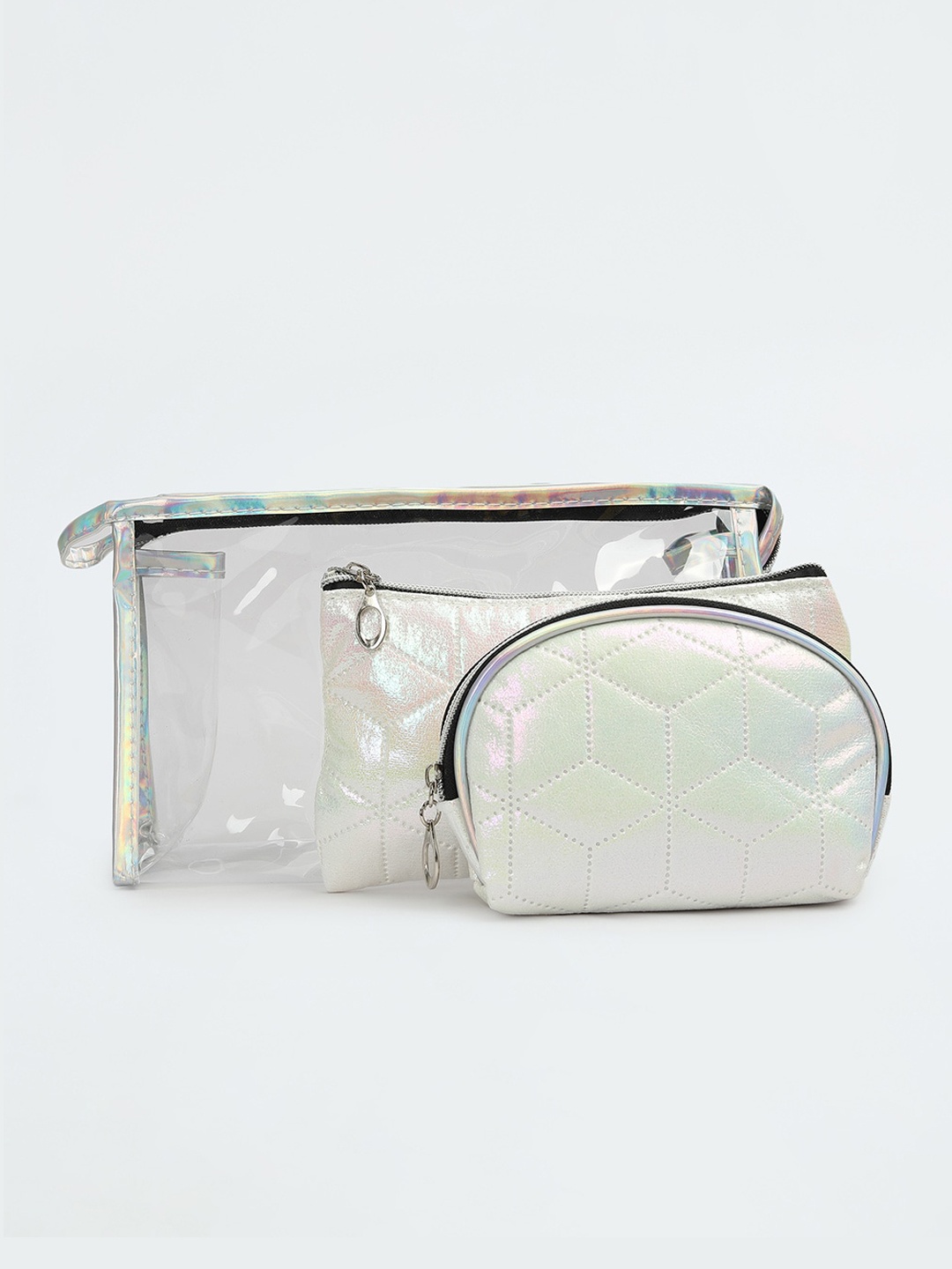 

max Set Of 3 Vanity Pouch, Transparent
