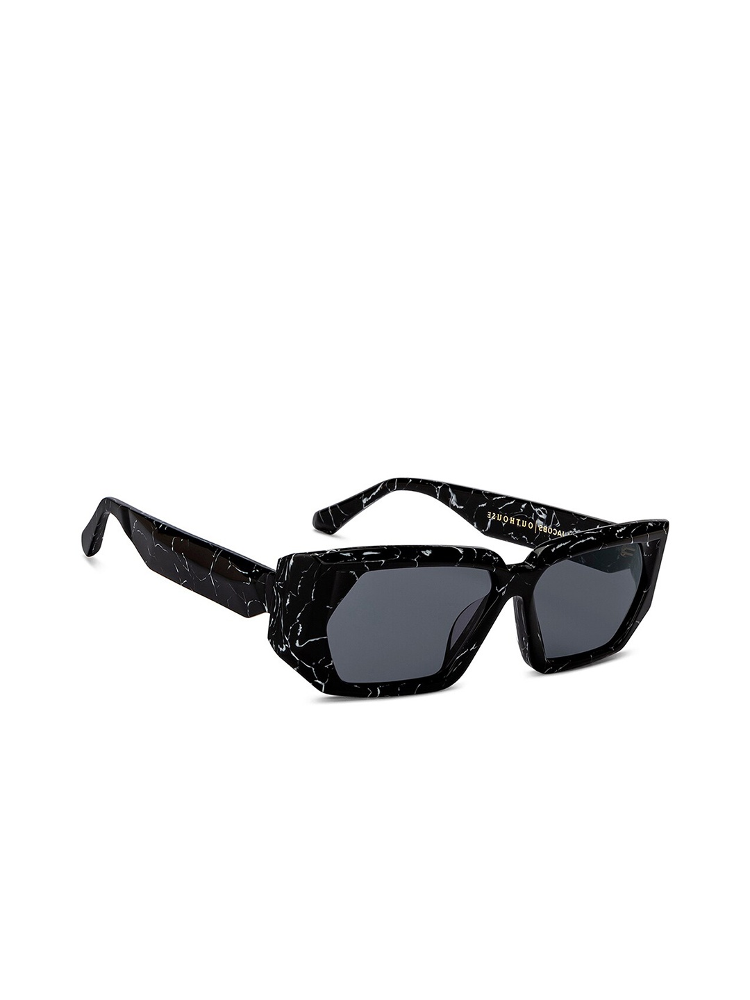 

John Jacobs Unisex Rectangle Sunglasses with UV Protected Lens 213045, Grey