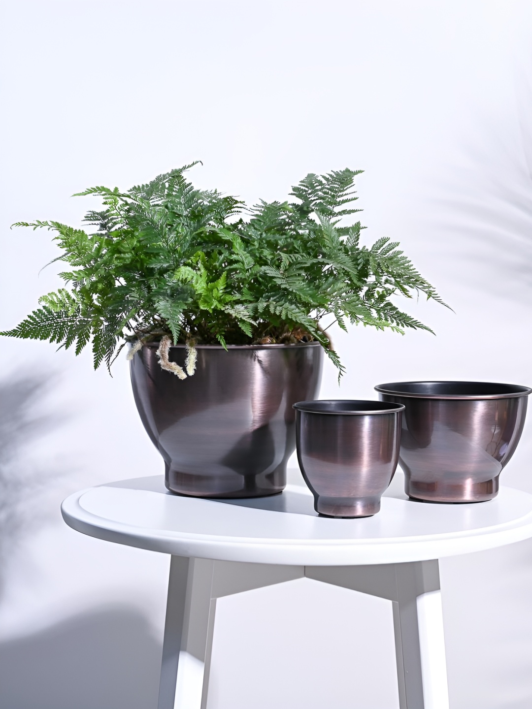

UGAOO Gunmetal Goblet Copper 3 Pieces Stainless Steel Planters