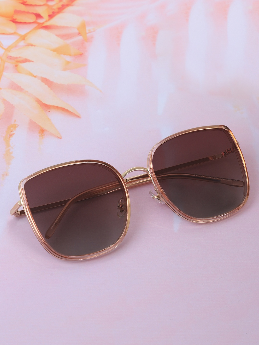 

Carlton London Women Premium Oversized Sunglasses with Polarised Lens CLSW321, Gold