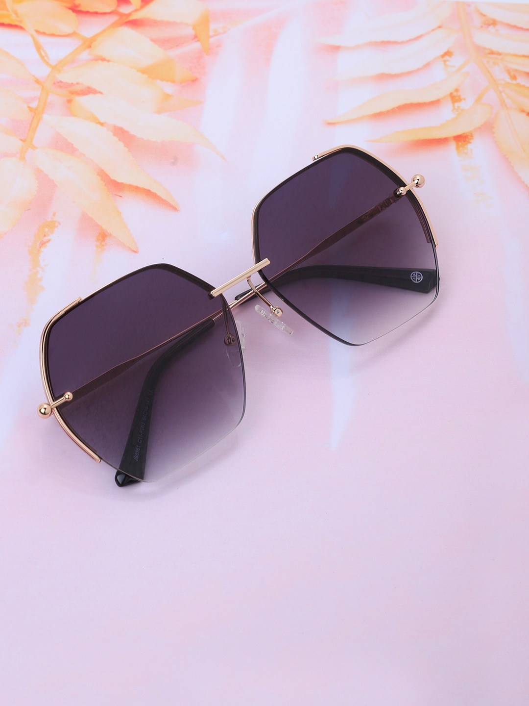 

Carlton London Women Premium Oversized Sunglasses with UV Protected Lens CLSW301, Rose gold