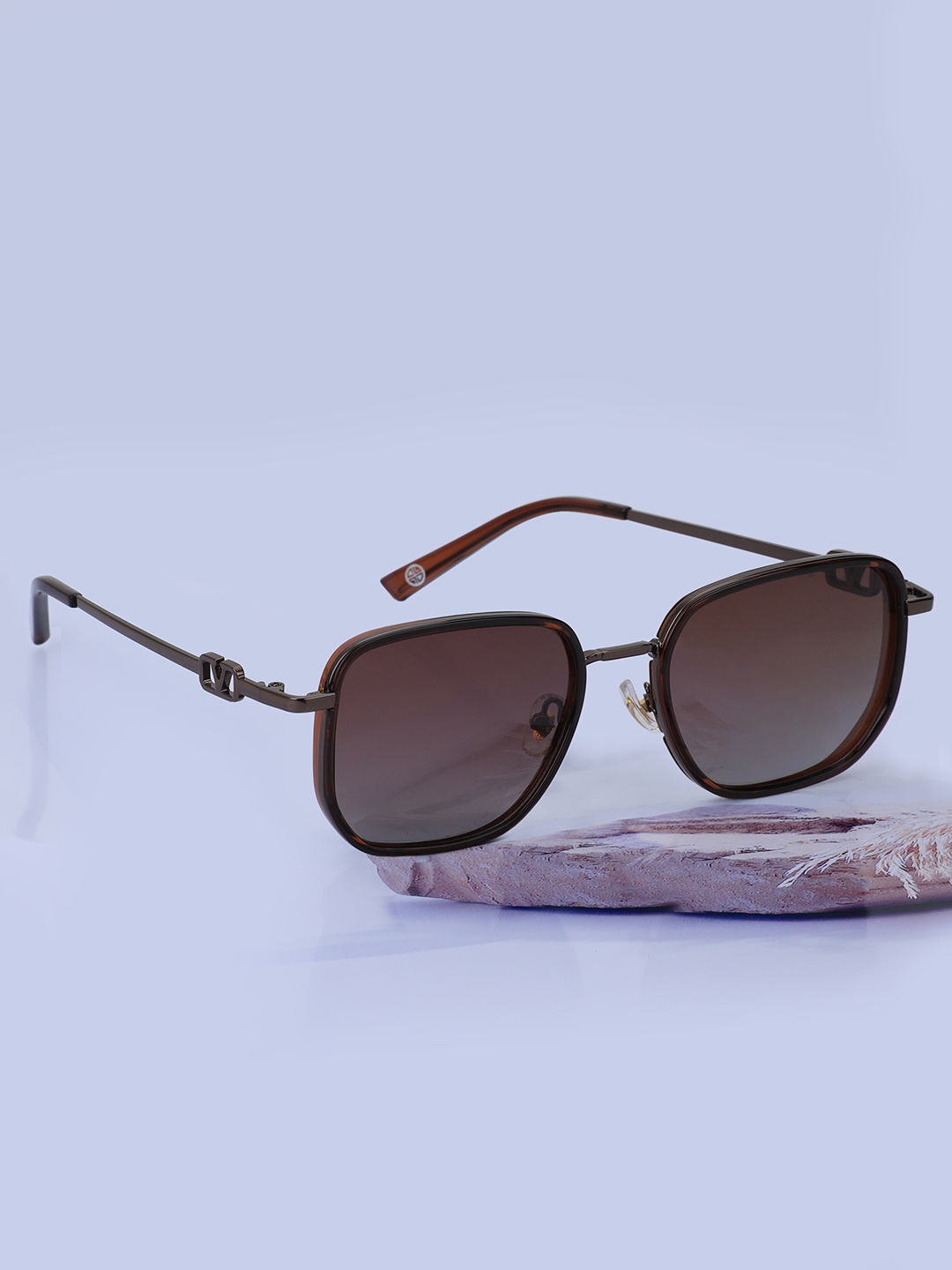 

Carlton London Women Premium Square Sunglasses with Polarised Lens CLSW319, Brown