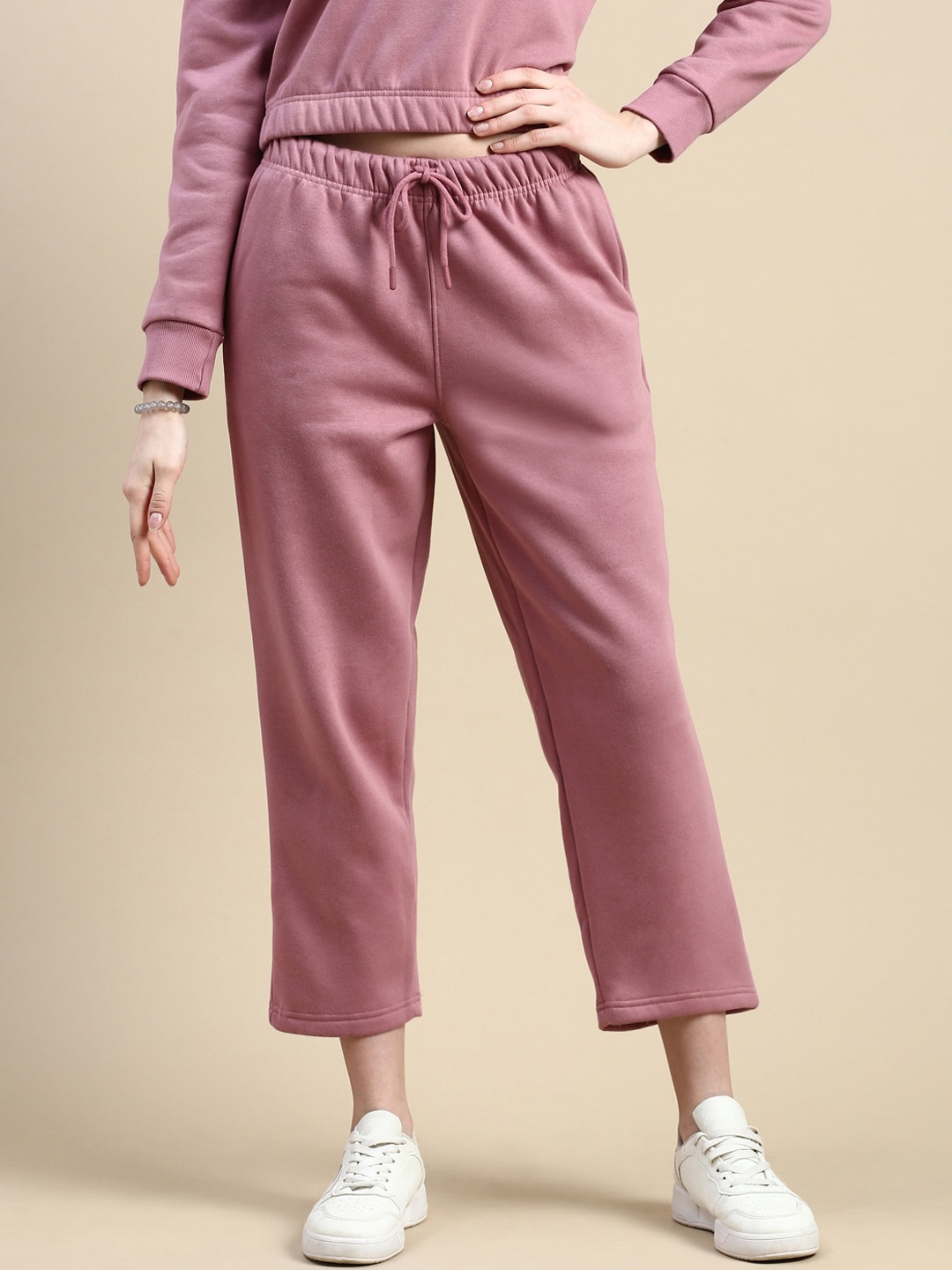 

De Moza Women High-Rise Trousers, Pink