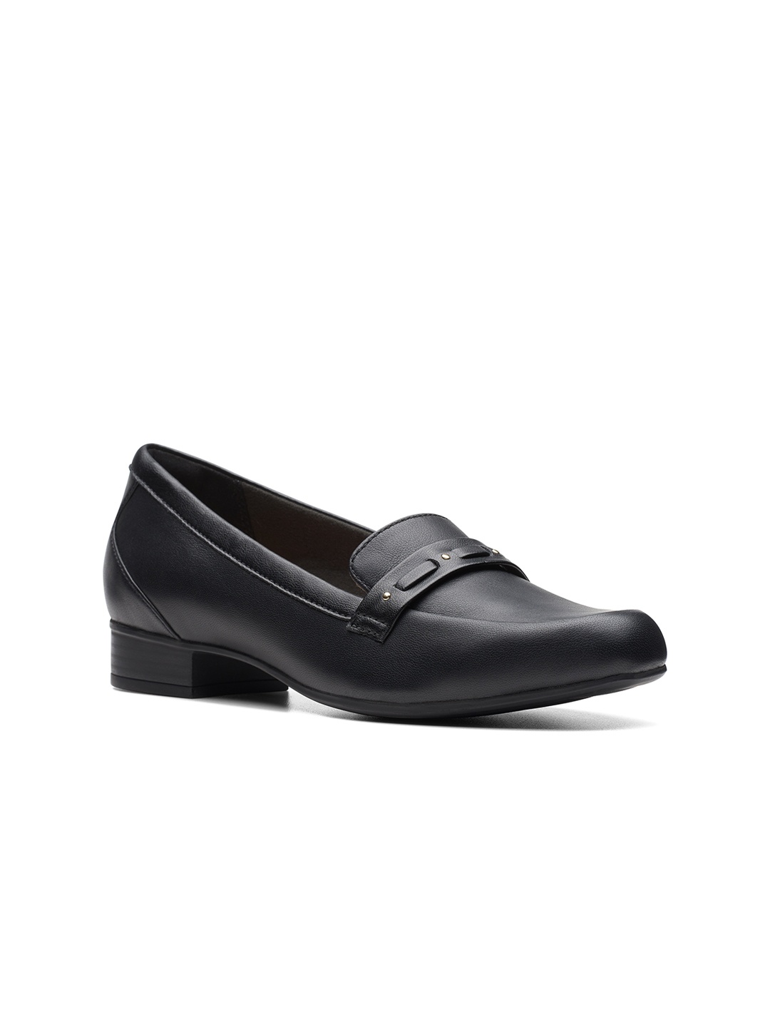 

Clarks Women Leather Heeled Formal Loafers, Black