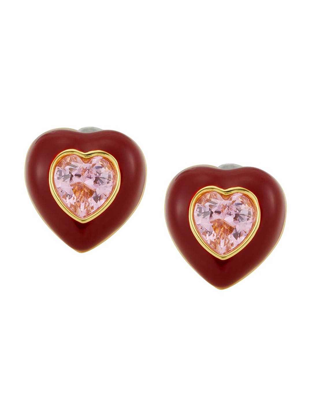 

Fossil Heart Shaped Studs Earrings, Gold