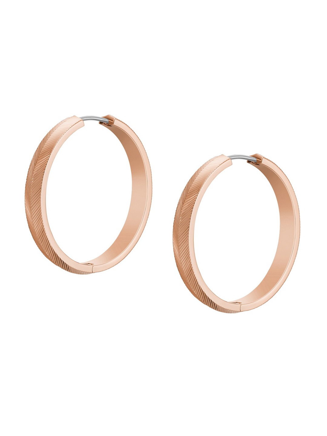

Fossil Circular Hoop Earrings, Rose gold