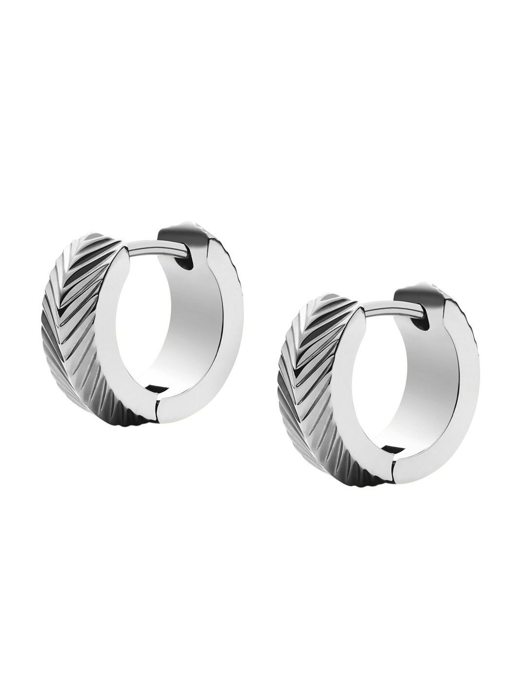 

Fossil Circular Hoop Earrings, Silver