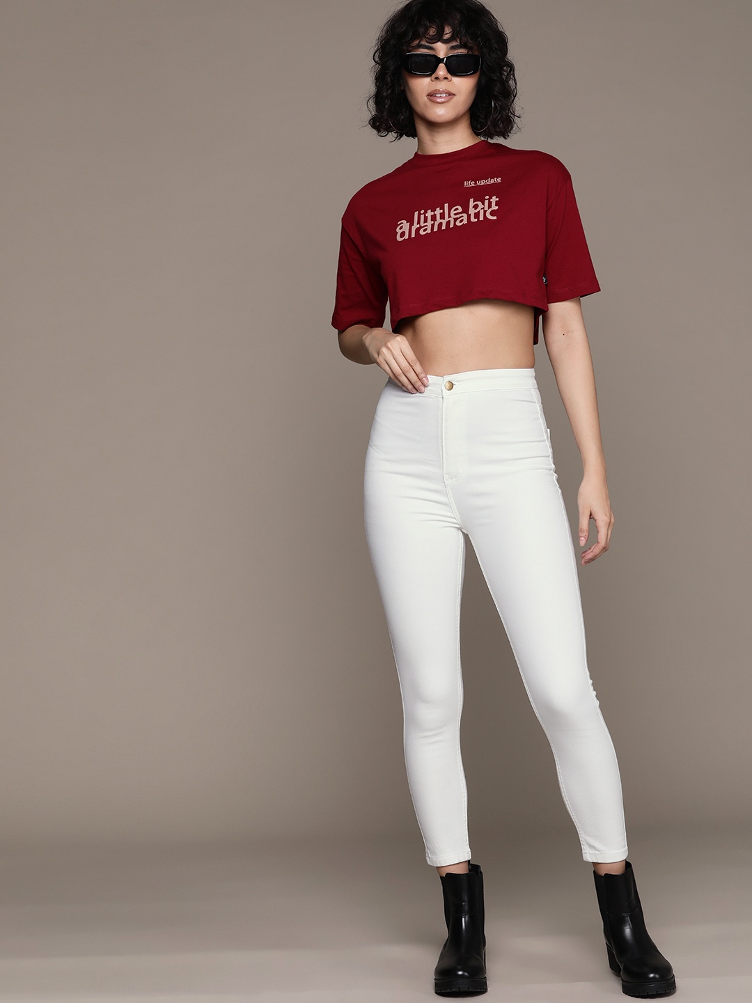 

Roadster Women Skinny Fit High-Rise Stretchable Jeans, White