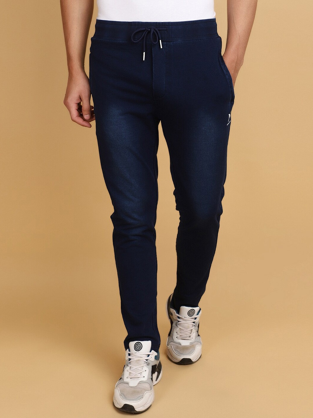 

V-Mart Men Cotton Track Pants, Navy blue