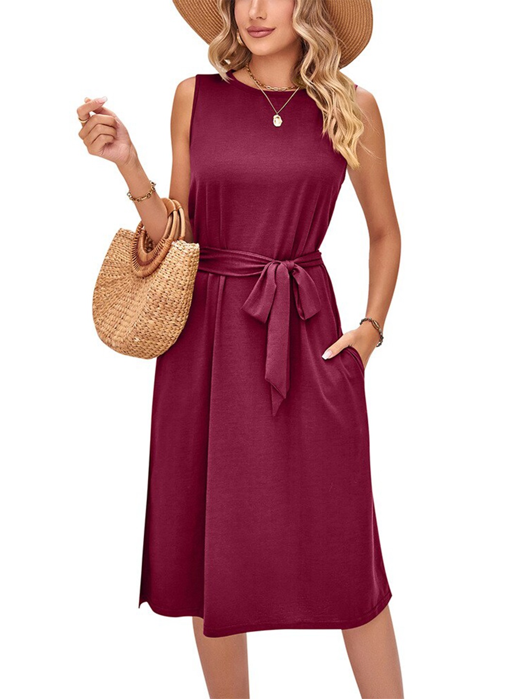 

StyleCast Sleeveless A-Line Cotton Dress, Magenta