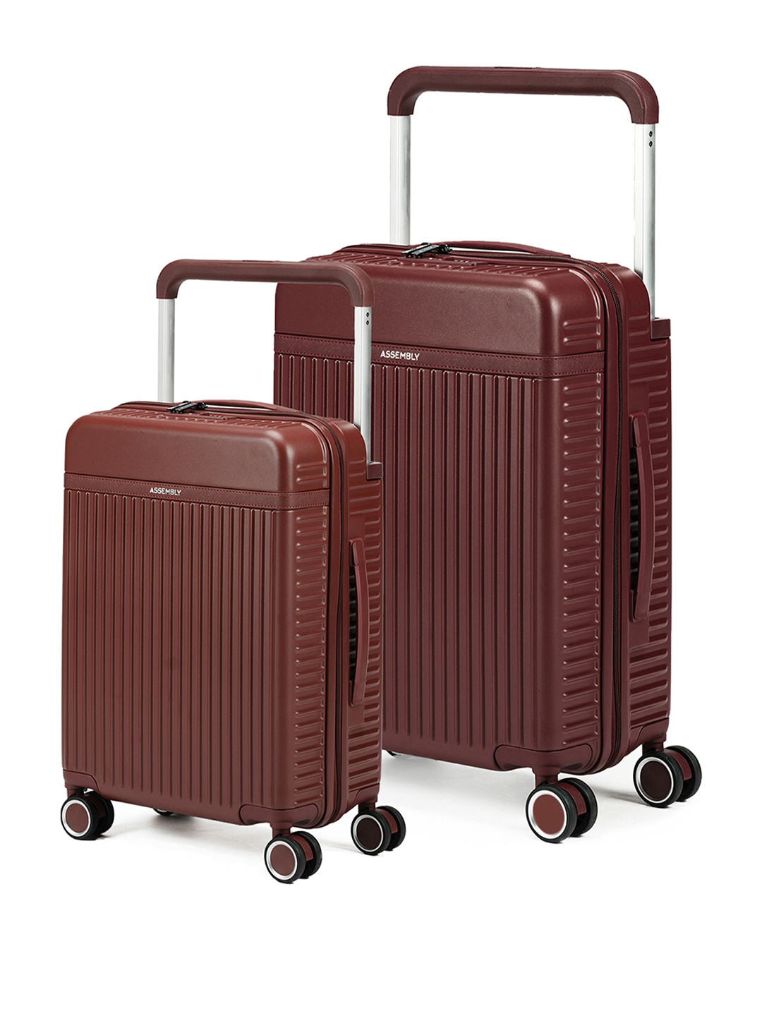 

Assembly Set of 2 Cabin and Check-In Trolley Bag, Red