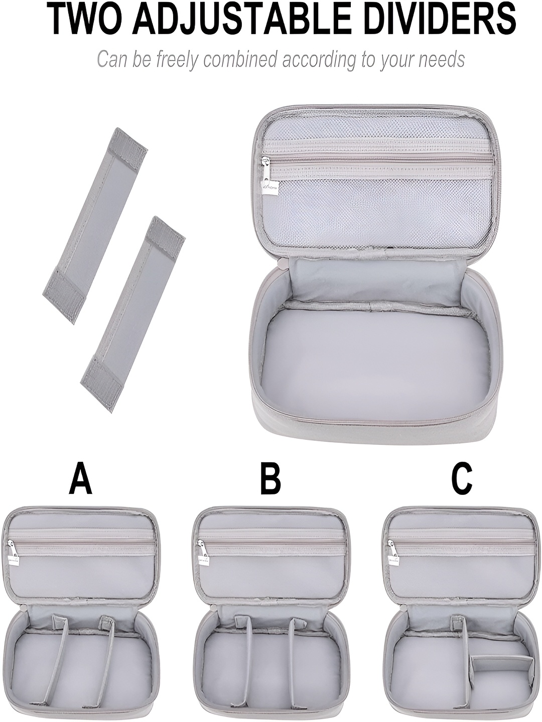 

Kuber Industries Grey Electronic Accessories Organiser