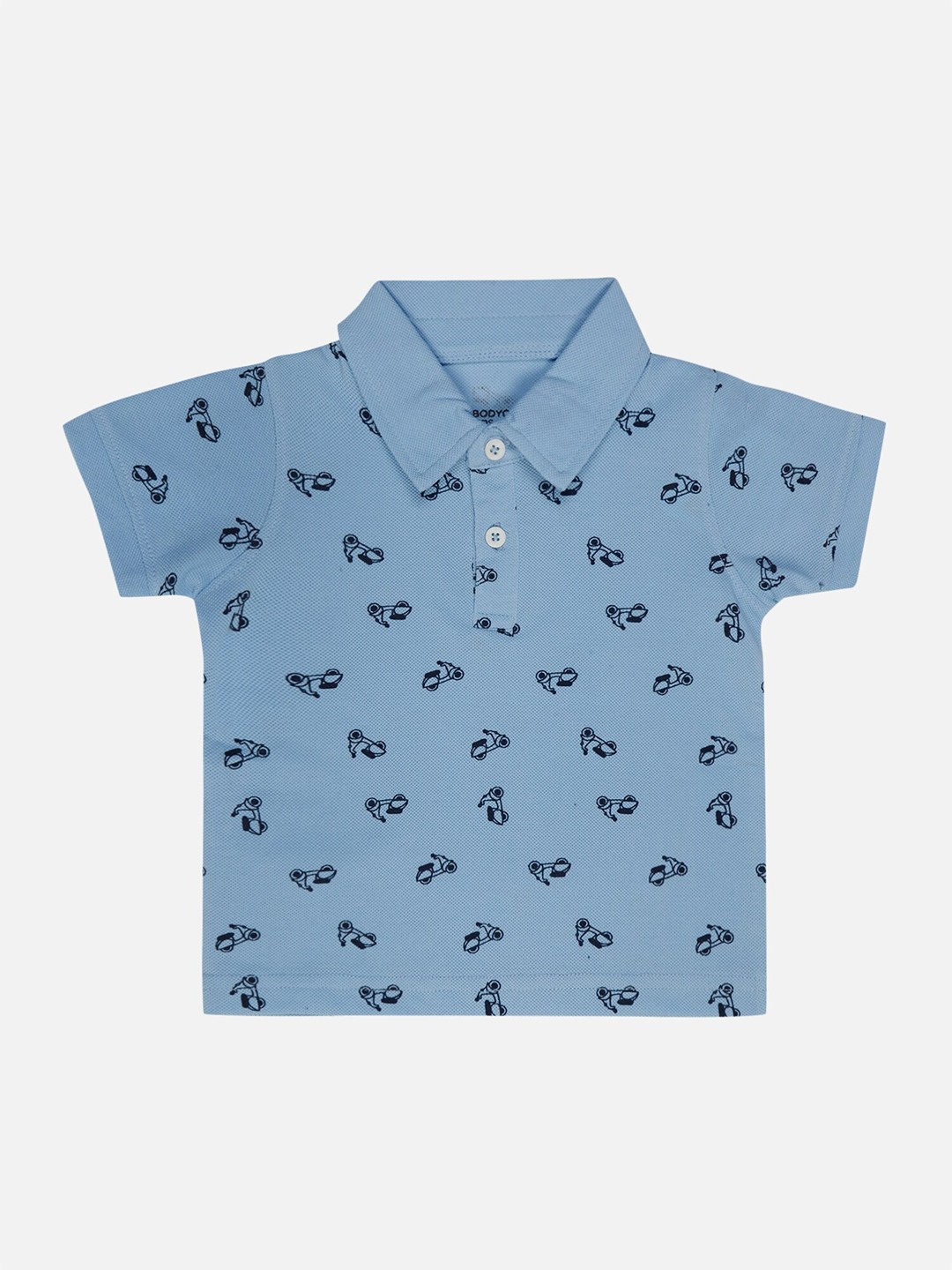 

Bodycare Boys Graphic Printed Cotton Polo Collar Short Sleeves Casual T-shirt, Blue