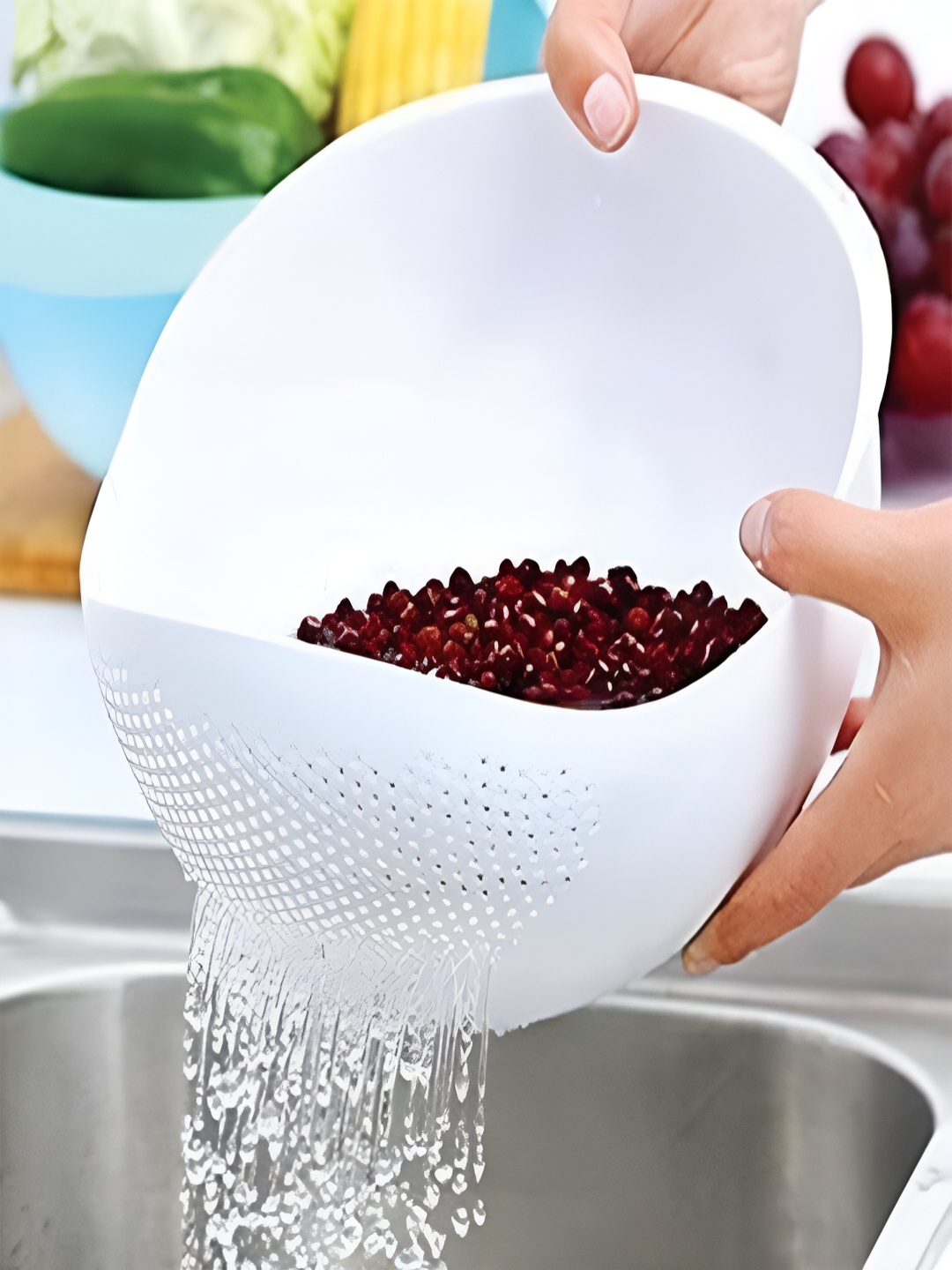 

Kuber Industries Green Durable Strainer
