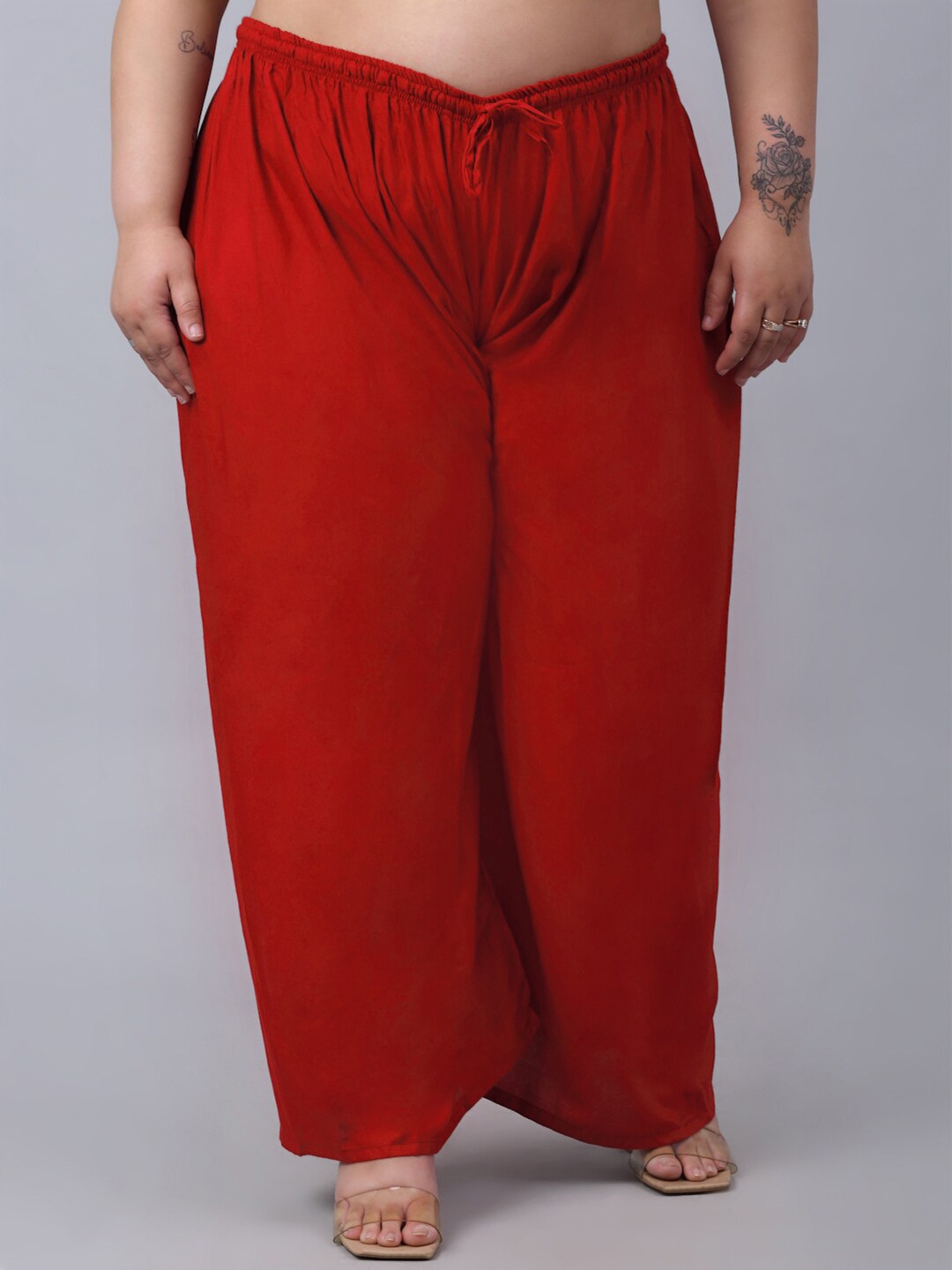 

Trend Level Plus Size Wide Leg Palazzos, Red