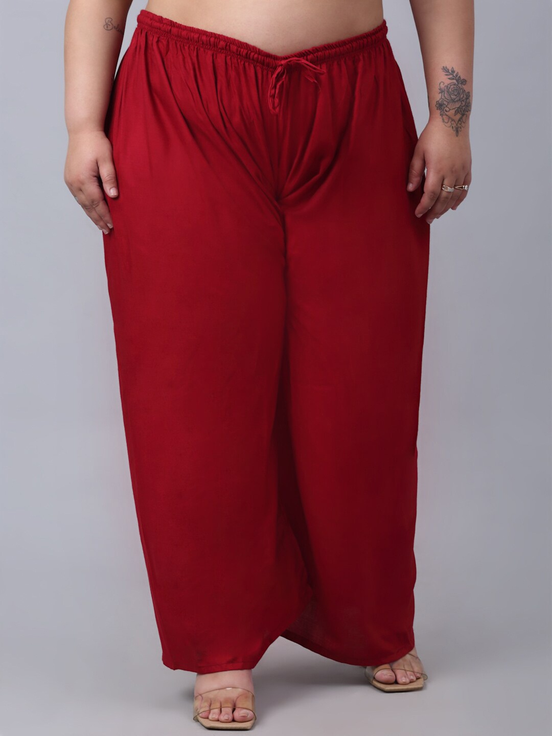 

Trend Level Plus Size Wide Leg Palazzos, Maroon