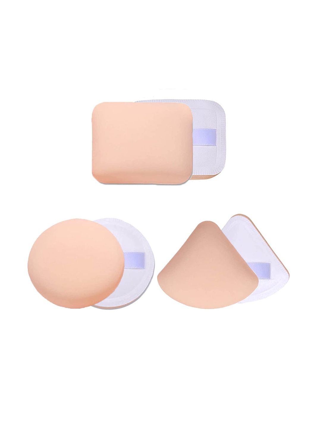 

Veoni BELLE 3-Pcs Makeup Triangle Sponge Blender Puff, Cream