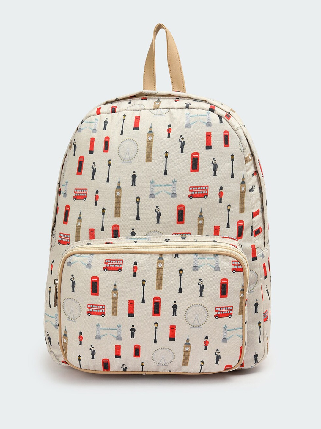 

max Graphic Printed Backpack, Off white