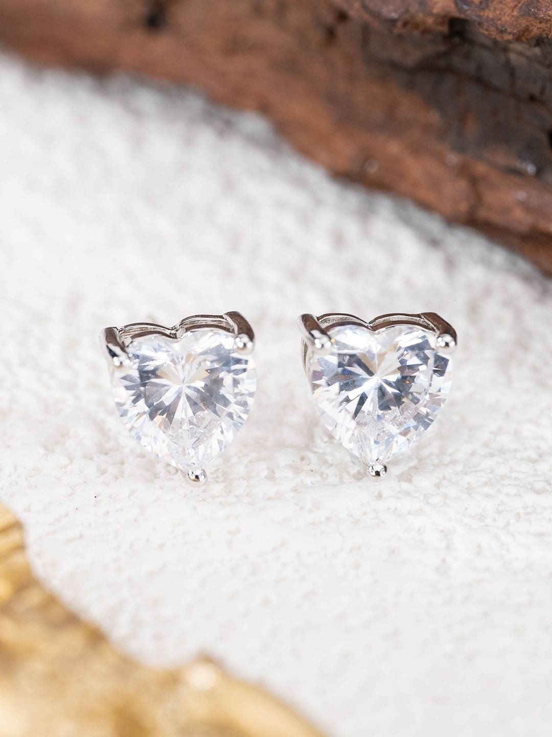 

MISS JO 92.5 Silver-Plated Contemporary Studs Earrings