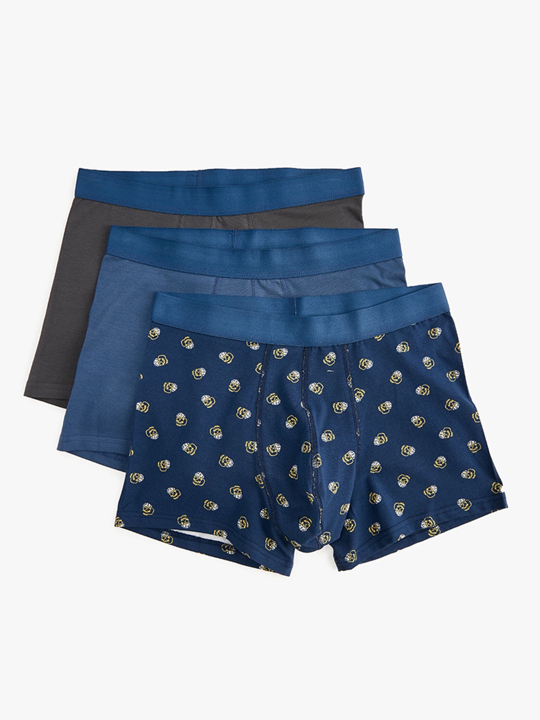 

Koton Pack of 3 Mid Rise Boxers 8683968484628-716, Navy blue