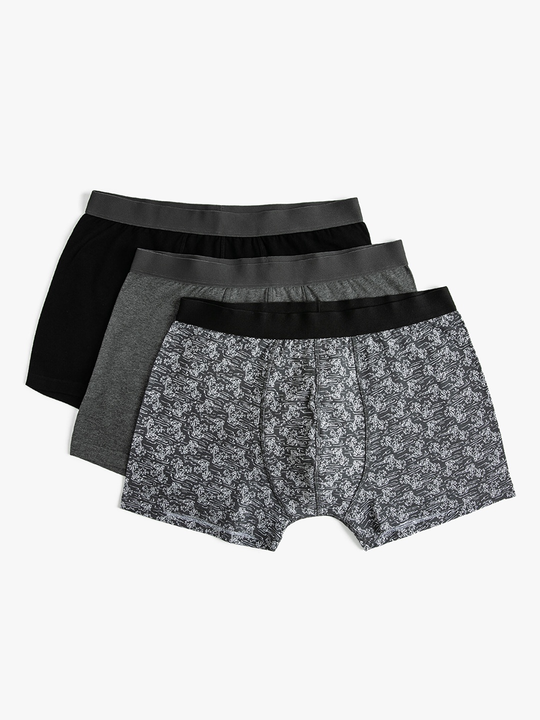 

Koton Pack of 3 Mid Rise Boxers 8683968483294-999, Black