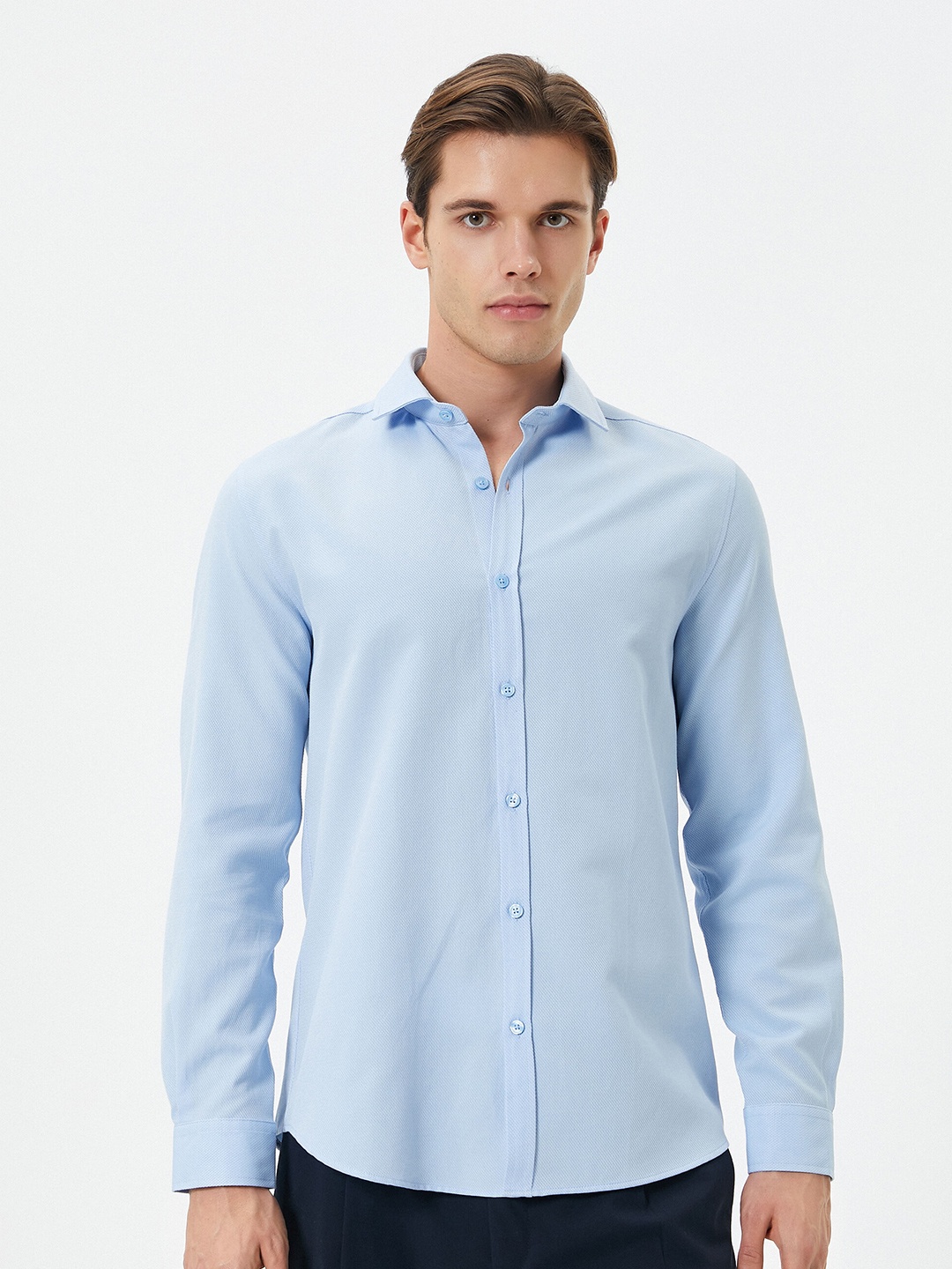 

Koton Spread Collar Casual Shirt, Blue
