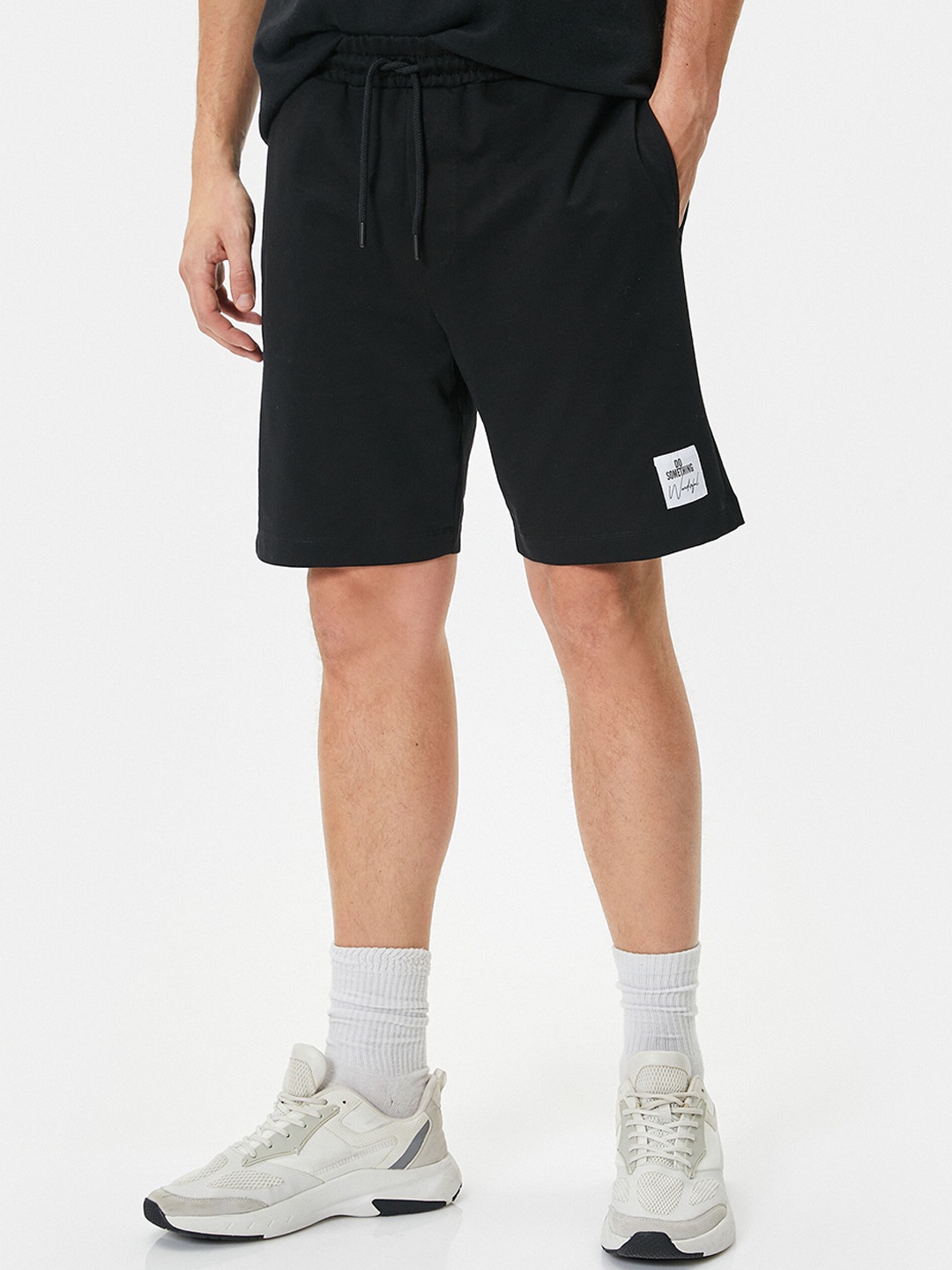 

Koton Men Mid-Rise Sports Shorts, Black