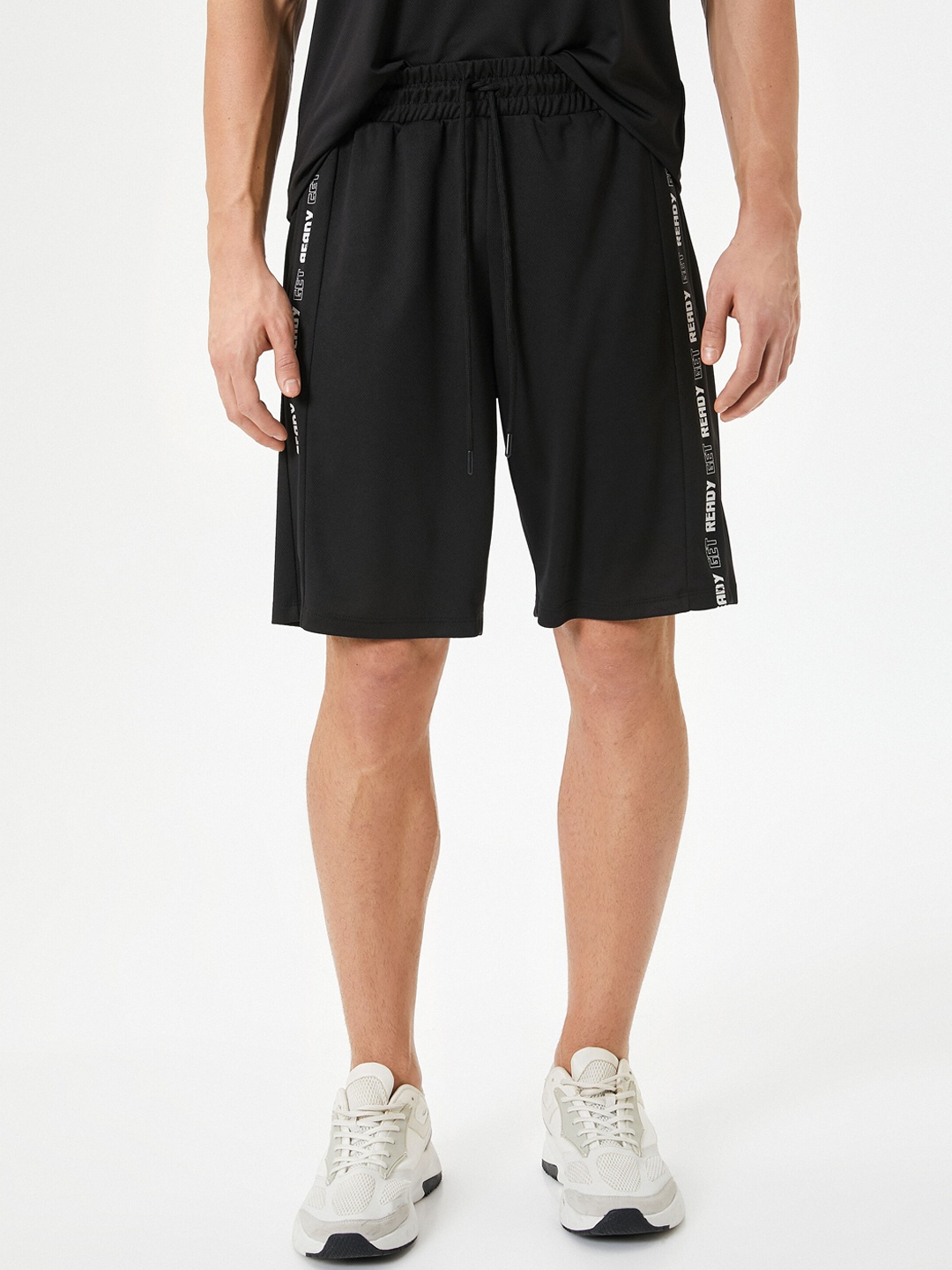 

Koton Men Mid-Rise Shorts, Black