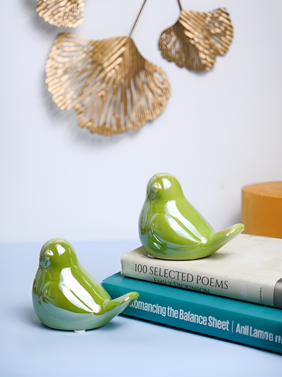 

MARKET99 Green 2 Pieces Ceramic Figurine Showpieces