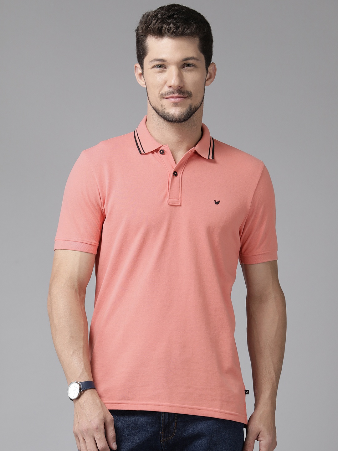 

Blackberrys Hypa Fresh Slim Fit Polo Collar T-shirt, Peach