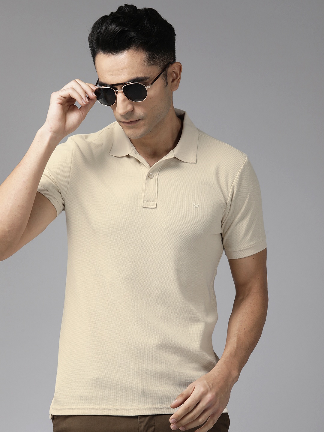 

Blackberrys Hypa Fresh Polo Collar Slim Fit T-shirt, Beige