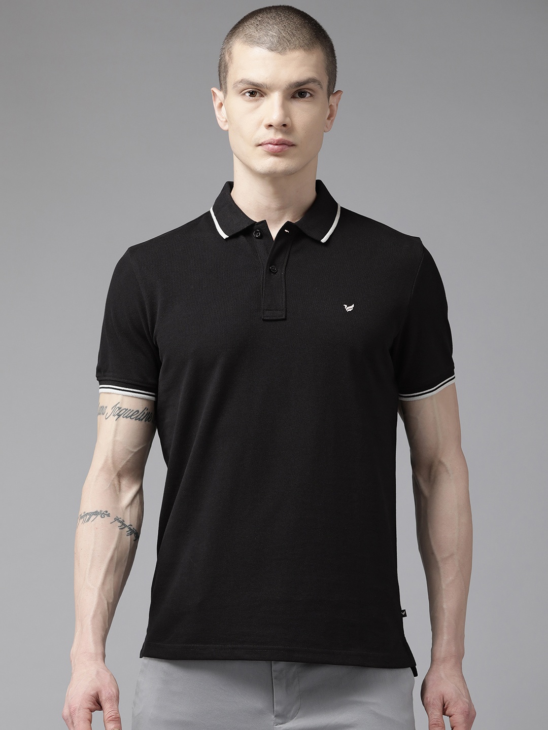 

Blackberrys Polo Collar Slim Fit T-shirt, Black