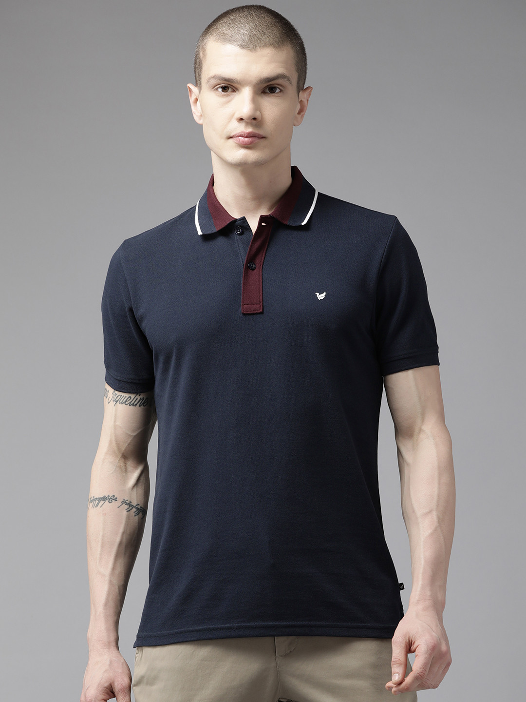 

Blackberrys Polo Collar Slim Fit T-shirt, Navy blue