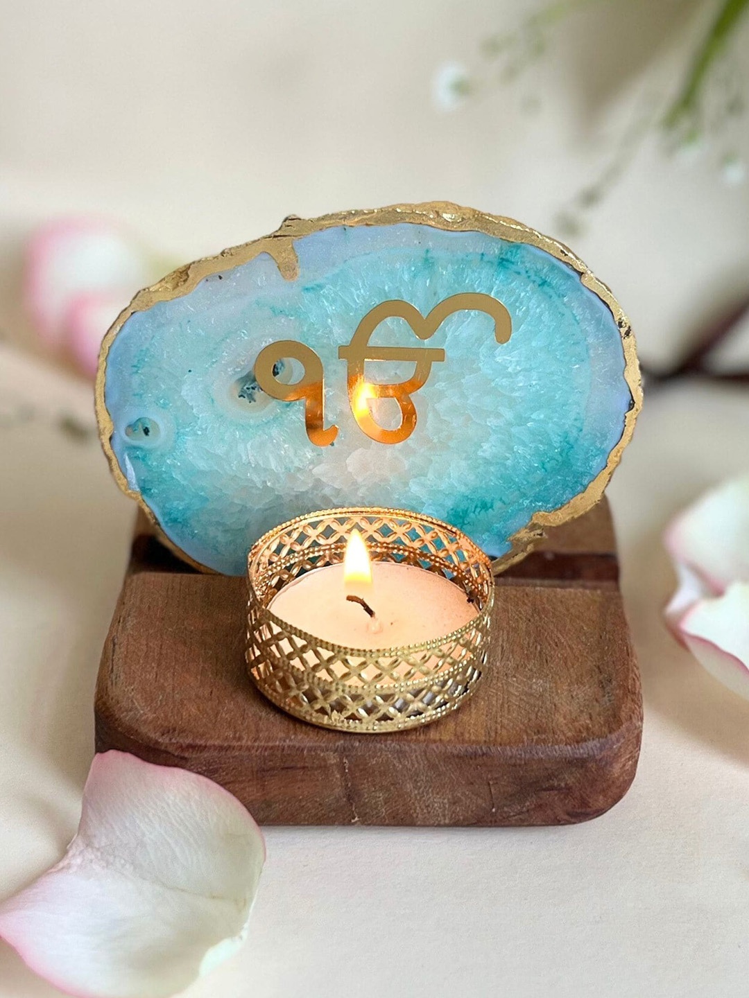 

HOMEARTE Blue Stoneware Tea Light Candle Holders