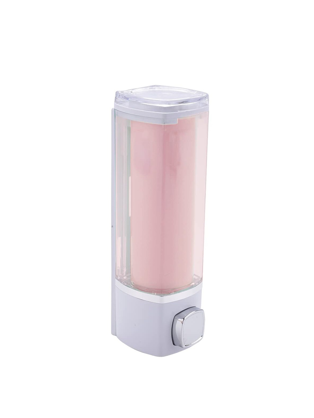 

Kuber Industries Pink Manual Shampoo & Soap Refillable Dispenser 250 ml