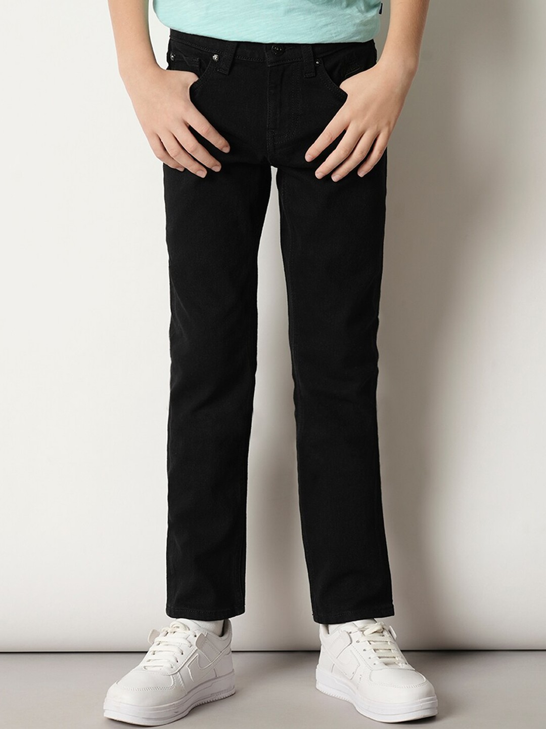 

Jack & Jones Junior Boys Straight Fit Clean Look Pure Cotton Jeans, Black