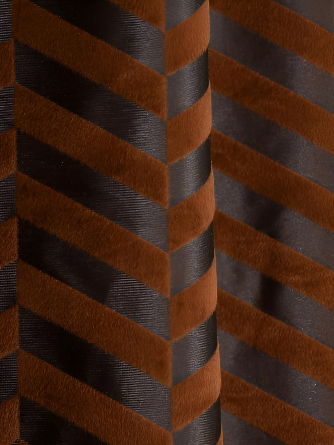 

HOMECRUST Coffee Brown 2 Pieces Geometric Velvet Room Darkening Door Curtain