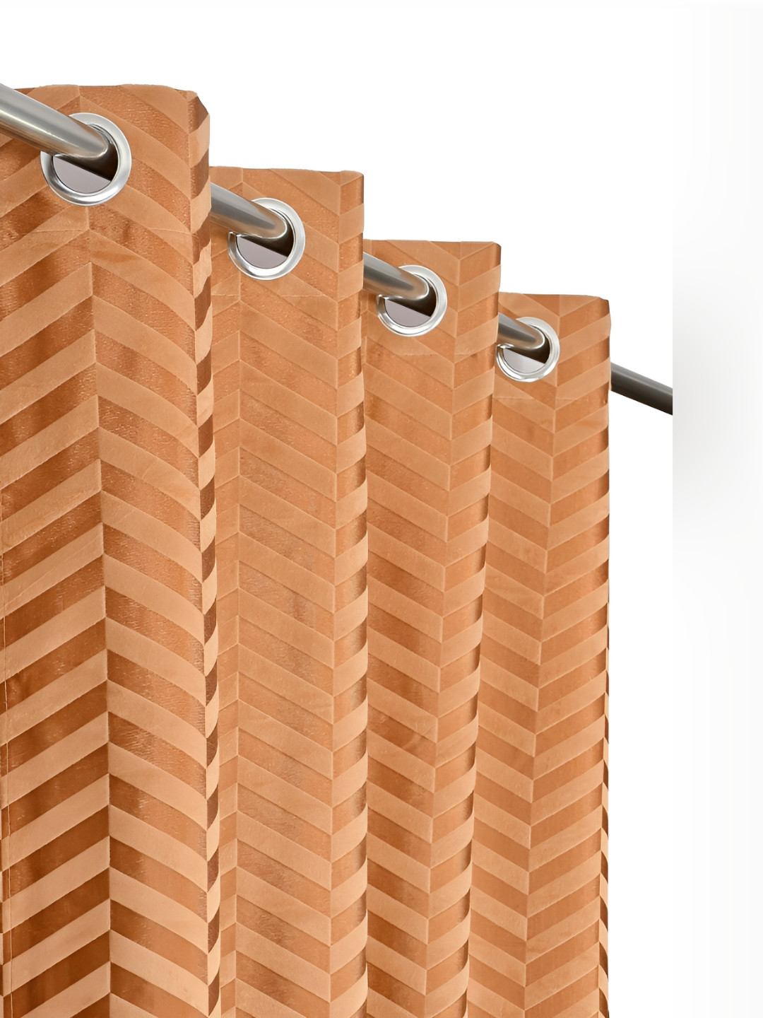 

HOMECRUST Gold-Toned 2 Pieces Geometric Velvet Room Darkening Door Curtain