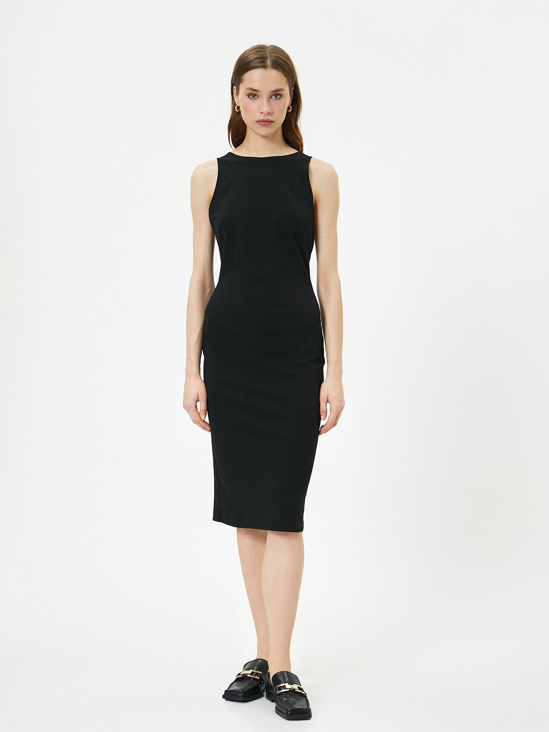 

Koton Sleeveless Bodycon Midi Dress, Black