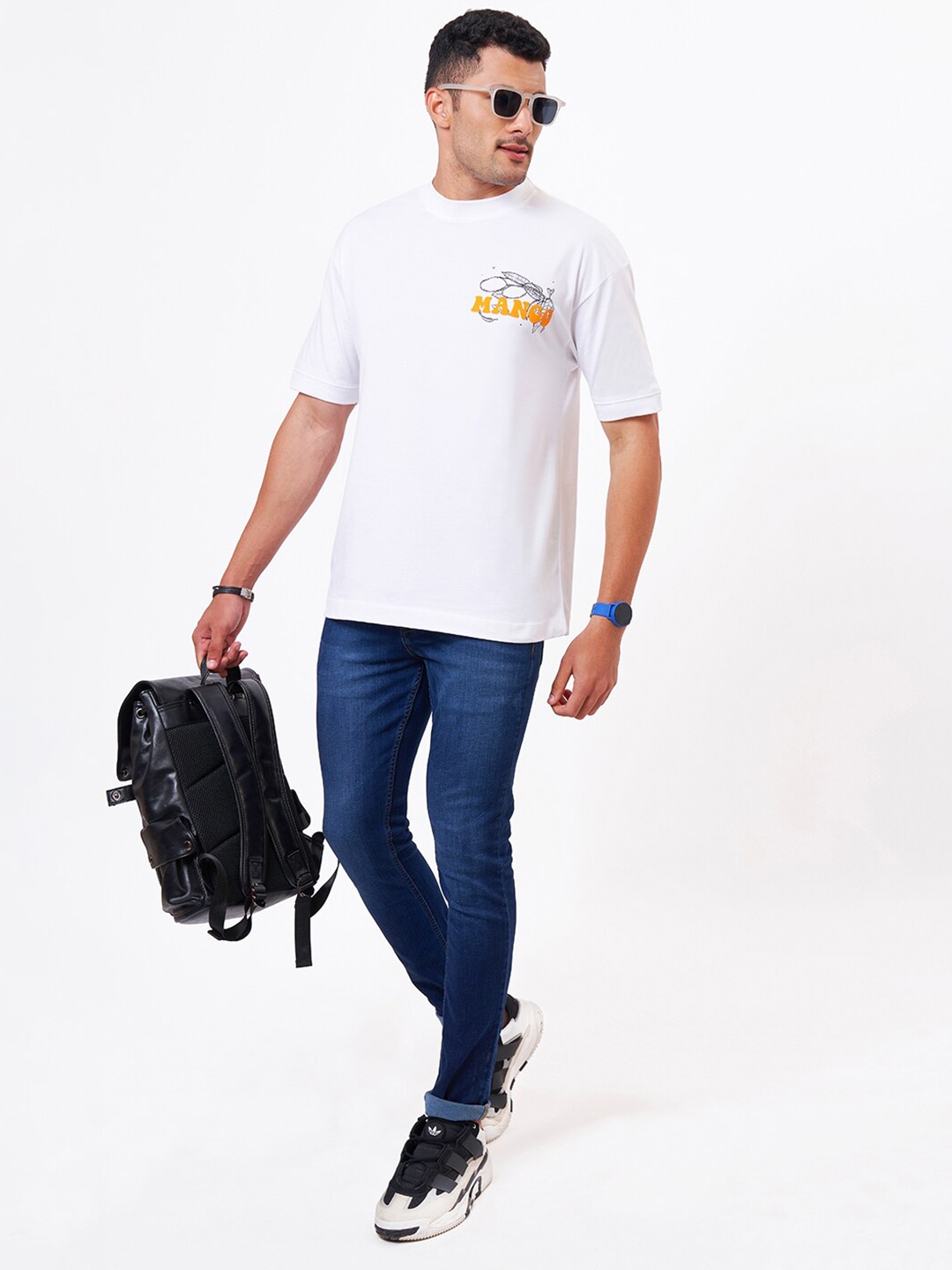 

ZU Typography Printed Pure Cotton T-shirt, White